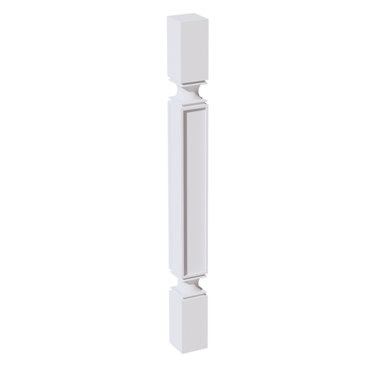 SF-SP336: Frost White Slim Shaker 03"W x 36"H x 03"D Square Roman Pillar
