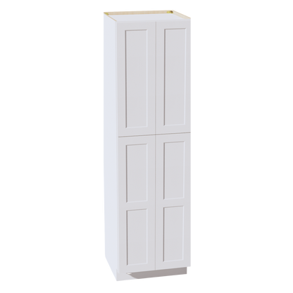 HF-TP2484: Frost White Shaker 24"W x 84"H x 24"D 5 Door & 5 Shelves Tall Shelf Pantry Cabinets