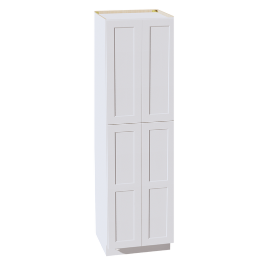 HF-TP2484: Frost White Shaker 24"W x 84"H x 24"D 5 Door & 5 Shelves Tall Shelf Pantry Cabinets