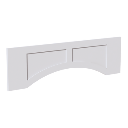 HF-VARP42: Frost White Shaker 42"W x 12"H x 3/4"D Arched Valance with Raised Panel