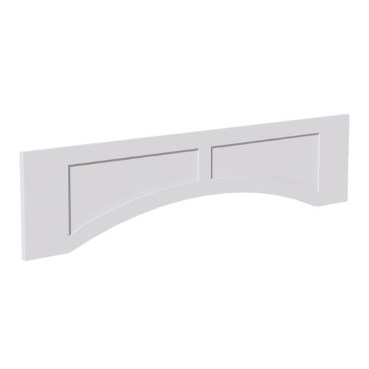 SF-VARP54: Frost White Slim Shaker 54"W x 12"H x 3/4"D Arched Valance with Raised Panel