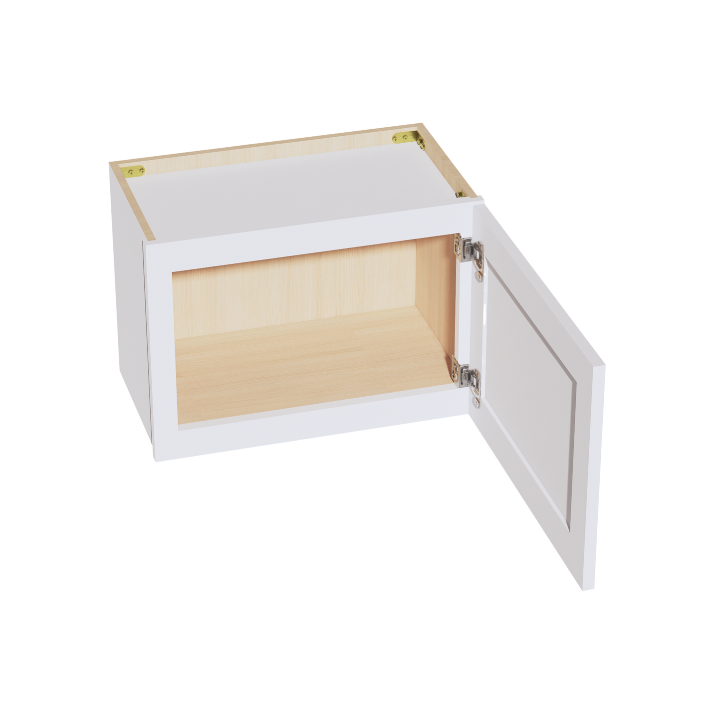 HF-W2115: Frost White Shaker 21"W x 15"H 1 Door Standard Wall Bridge Cabinet