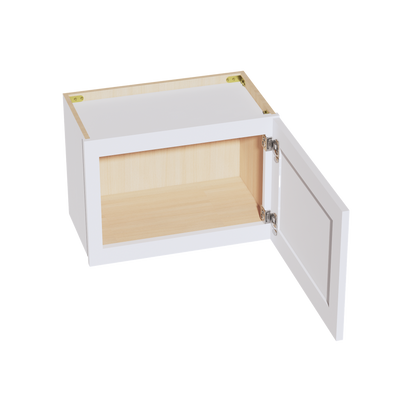 HF-W2115: Frost White Shaker 21"W x 15"H 1 Door Standard Wall Bridge Cabinet