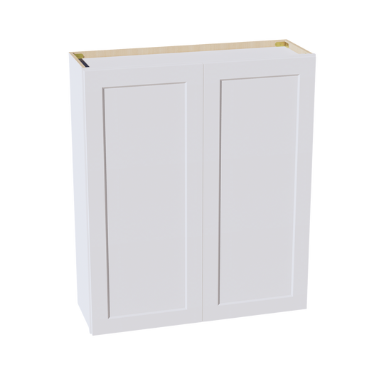 HF-W4242: Frost White Shaker 42"W x 42"H 2 Doors & 3 Shelves Standard Wall Cabinet