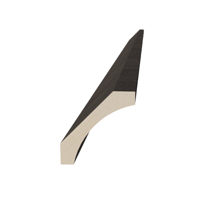 HG-CM4: Dark Gray Shaker 96"W x 2-1/2"H x 2-1/2"D Crown Molding