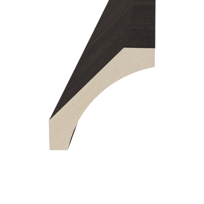 HG-CM4: Dark Gray Shaker 96"W x 2-1/2"H x 2-1/2"D Crown Molding