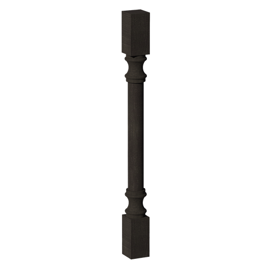 HG-RP336: Dark Gray Shaker 03"W x 36"H x 03"D Round Roman Pillar