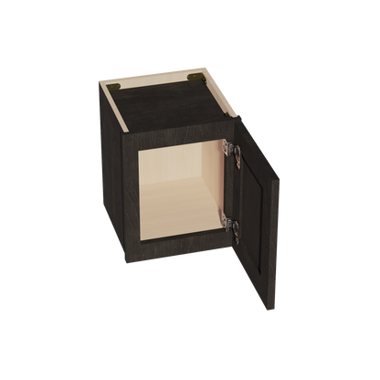 HG-W1215: Dark Gray Shaker 12"W x 15"H 1 Door Standard Wall Bridge Cabinet