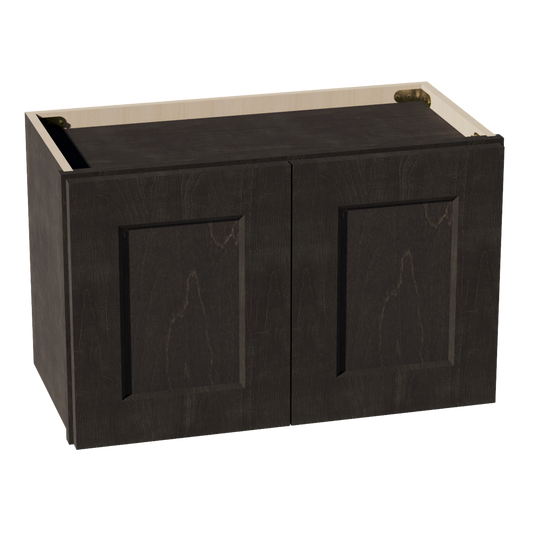 HG-W2415: Dark Gray Shaker 24"W x 15"H 2 Doors Standard Wall Bridge Cabinet