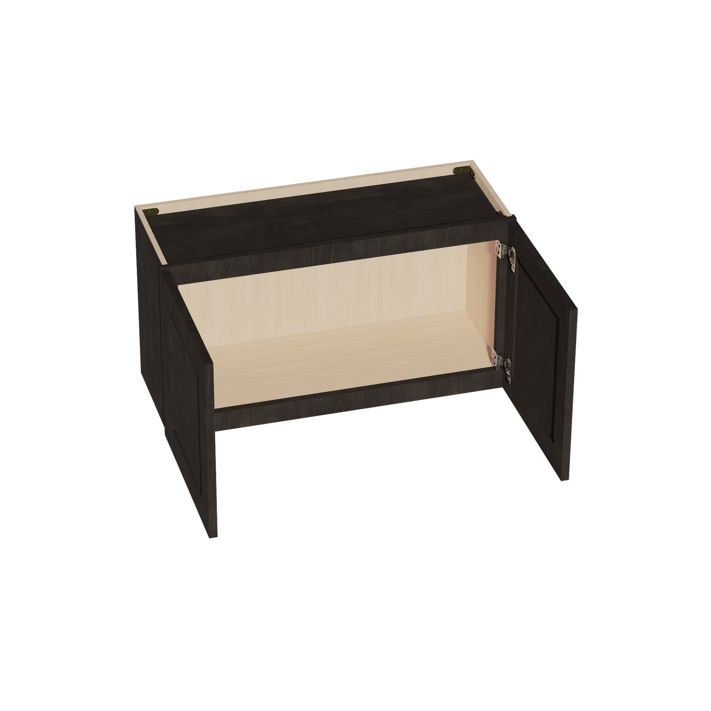 HG-W3318: Dark Gray Shaker 33"W x 18"H 2 Doors Standard Wall Bridge Cabinet