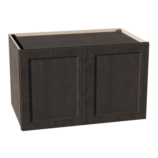 HG-W392424: Dark Gray Shaker 39"W x 24"H x 24"D 2 Doors & 1 Shelf Standard Bridge Wall Cabinet