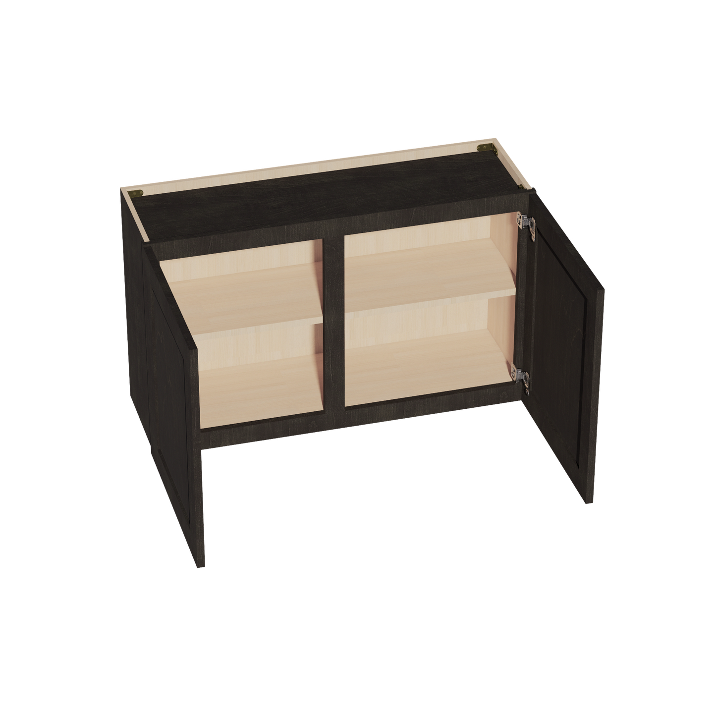 HG-W3924: Dark Gray Shaker 39"W x 24"H 2 Doors Standard Wall Bridge Cabinet