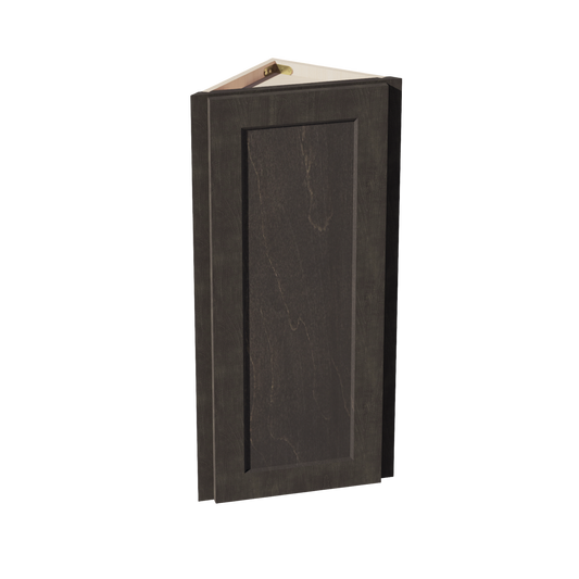 HG-WAE1236: Dark Gray Shaker 12"W x 36"H x 12"D 1 Door & 2 Shelves Wall Angle End Cabinet