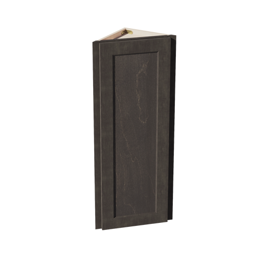 HG-WAE1242: Dark Gray Shaker 12"W x 42"H x 12"D 1 Door & 3 Shelves Wall Angle End Cabinet
