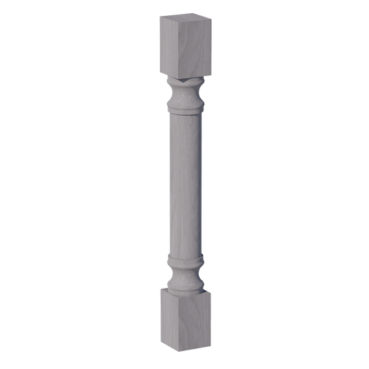 HLG-RP436: Light Gray Shaker 04"W x 36"H x 04"D Round Roman Pillar