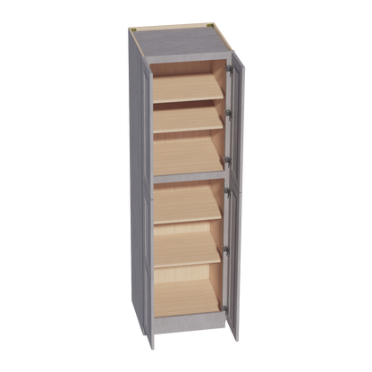 HLG-TP2484: Light Gray Shaker 24"W x 84"H x 24"D 5 Door & 5 Shelves Tall Shelf Pantry Cabinets