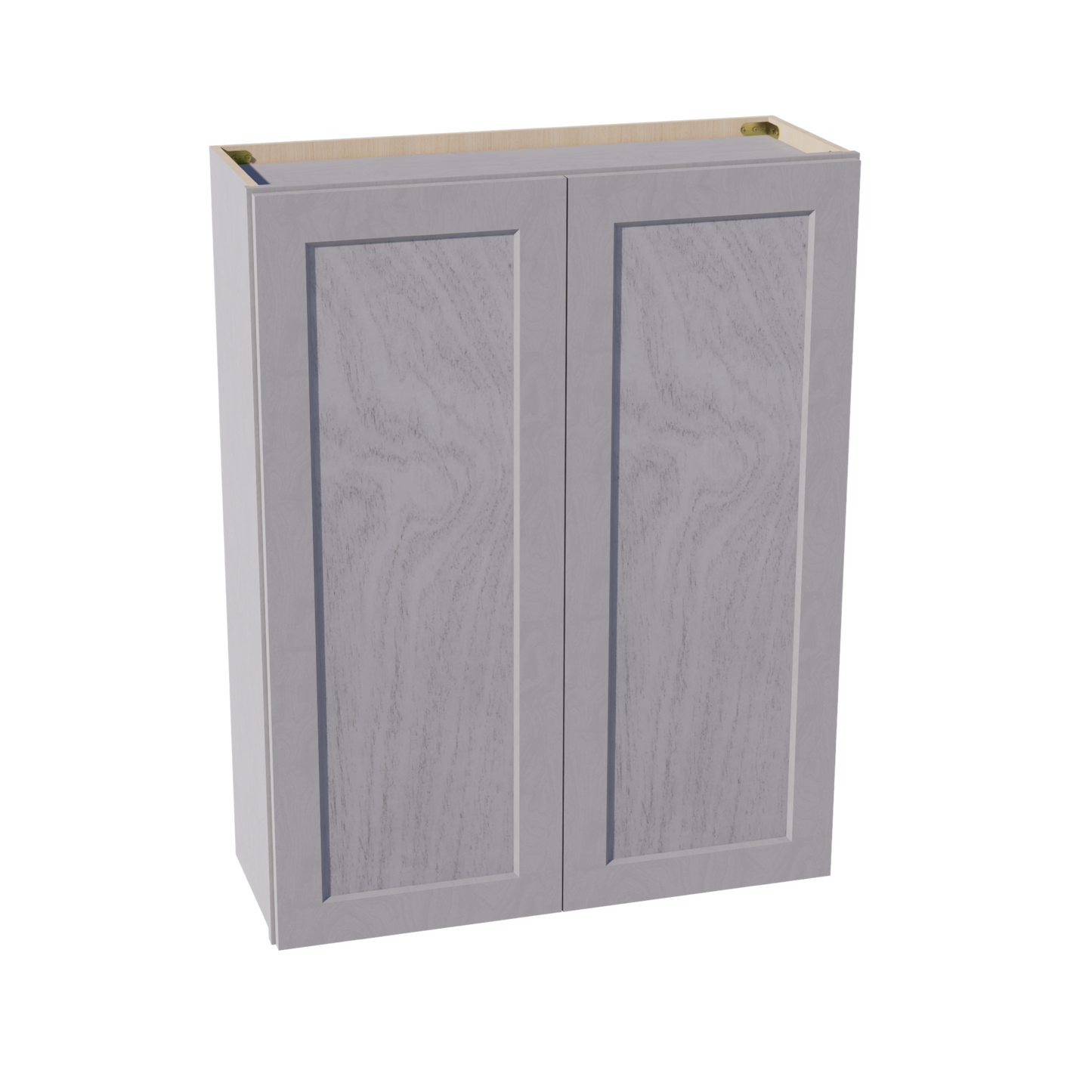 HLG-W3342: Light Gray Shaker 33"W x 42"H 2 Doors & 3 Shelves Standard Wall Cabinet