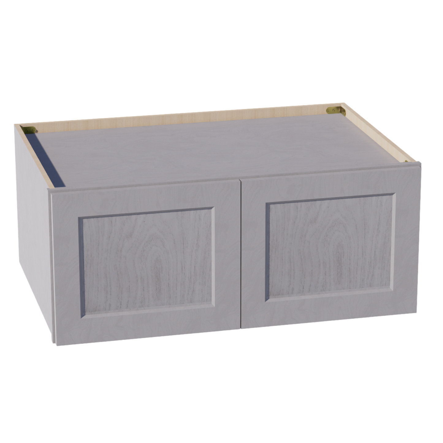 HLG-W361524: Light Gray Shaker 36"W x 15"H x 24"D 2 Doors Standard Bridge Wall Cabinet