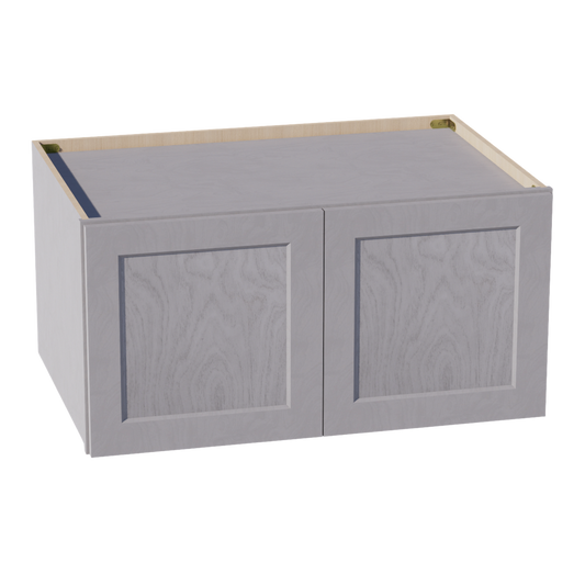 HLG-W361824: Light Gray Shaker 36"W x 18"H x 24"D 2 Doors Standard Bridge Wall Cabinet