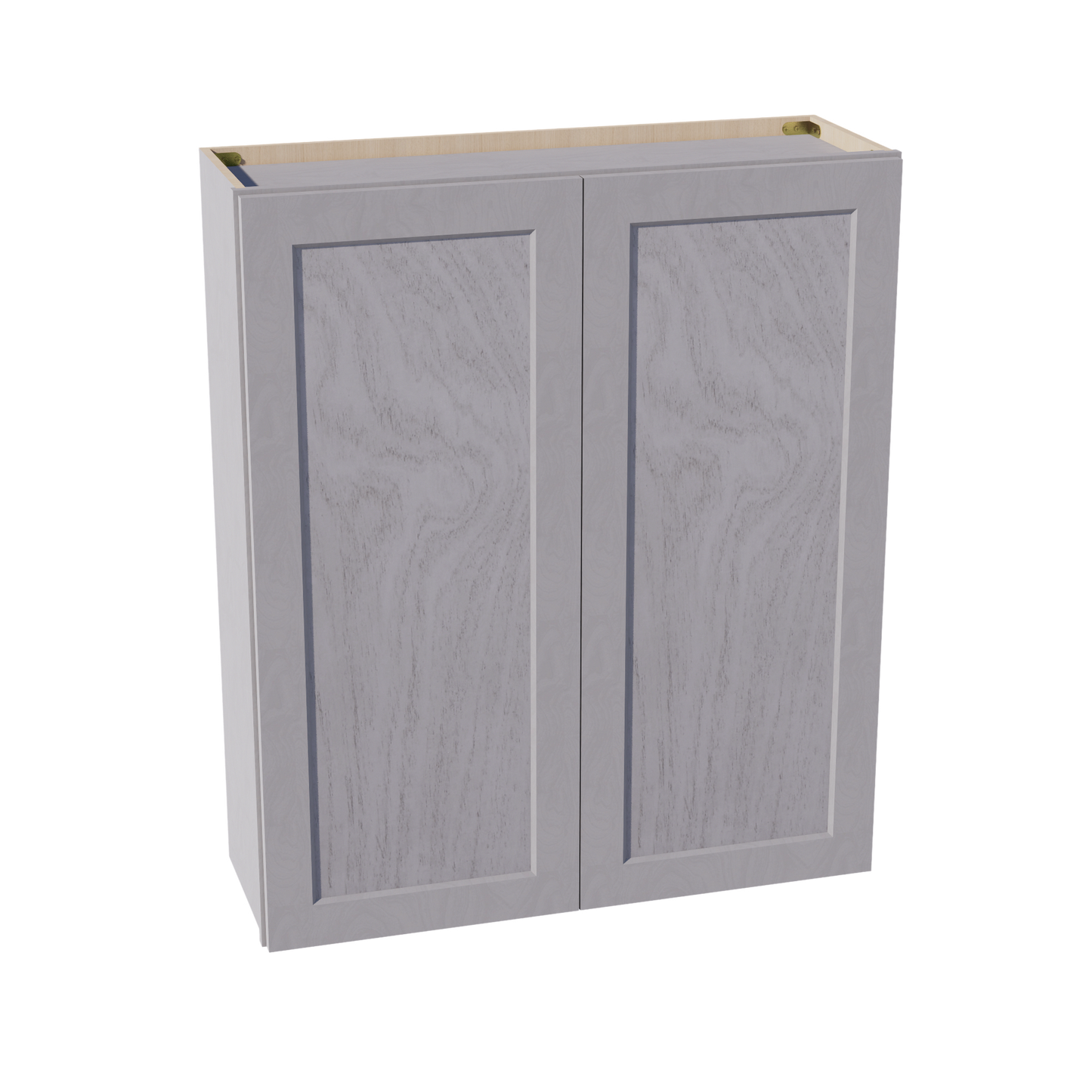 HLG-W3642: Light Gray Shaker 36"W x 42"H 2 Doors & 3 Shelves Standard Wall Cabinet