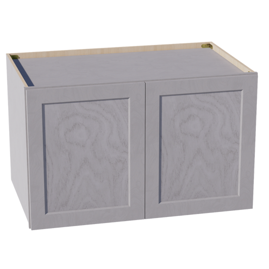 HLG-W392424: Light Gray Shaker 39"W x 24"H x 24"D 2 Doors & 1 Shelf Standard Bridge Wall Cabinet