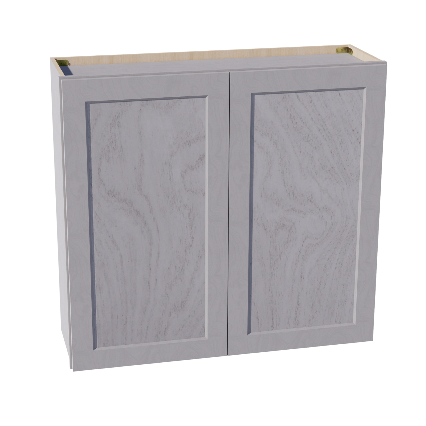 HLG-W3936: Light Gray Shaker 39"W x 36"H 2 Doors & 2 Shelves Standard Wall Cabinet