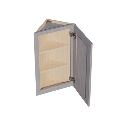 HLG-WAE1230: Light Gray Shaker 12"W x 30"H x 12"D 1 Door & 2 Shelves Wall Angle End Cabinet