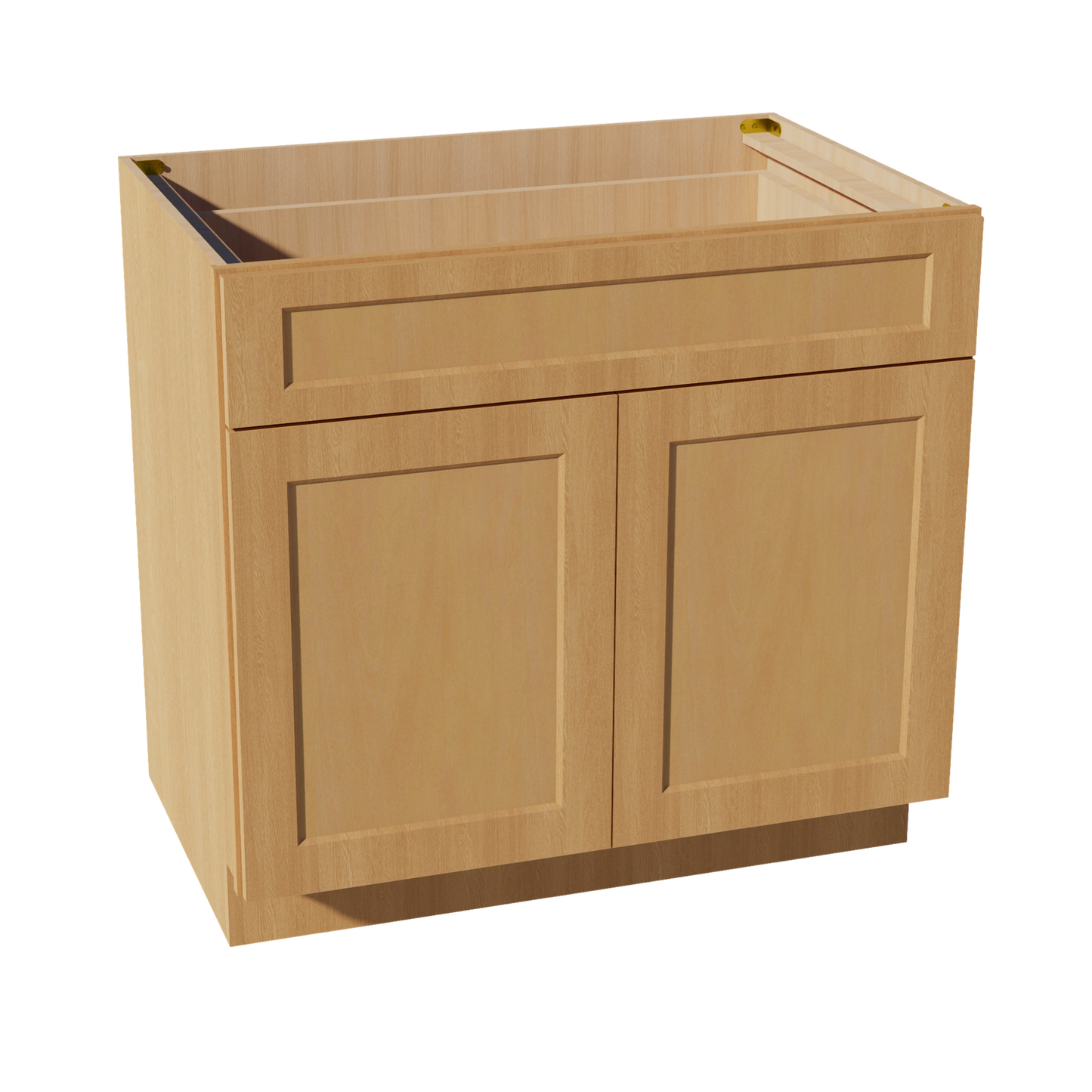 HT-B36: Timber Wood Shaker 36" 1 Drawer 2 Doors Standard Base Cabinet