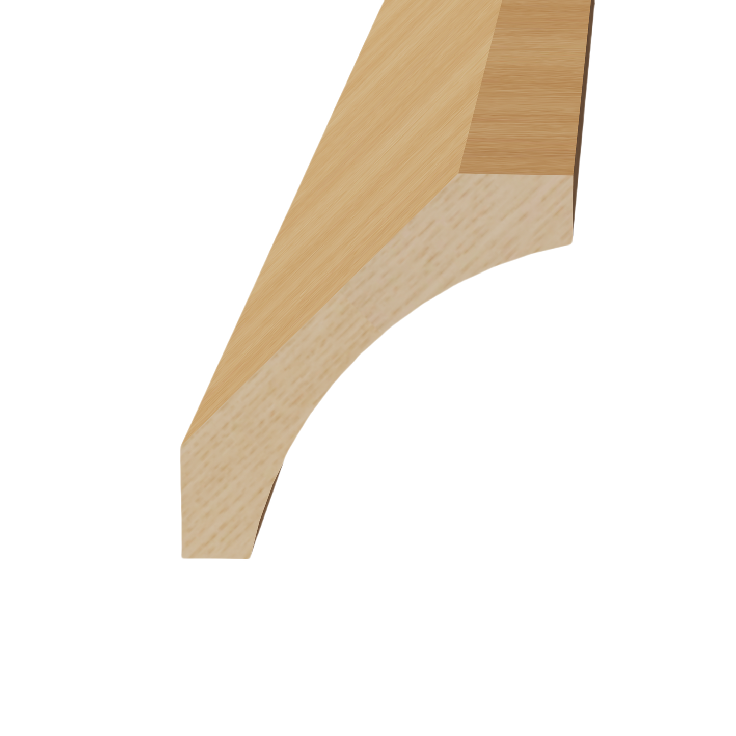 HT-CM4: Timber Wood Shaker 96"W x 2-1/2"H x 2-1/2"D Crown Molding