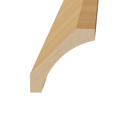 HT-CM4: Timber Wood Shaker 96"W x 2-1/2"H x 2-1/2"D Crown Molding