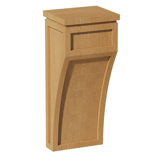 HT-CML: Timber Wood Shaker 5-1/4"W x 12-1/2"H x 4-1/2"D Large Corbel