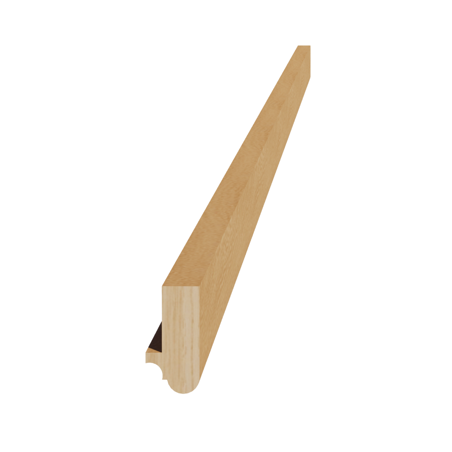 HT-LRM: Timber Wood Shaker 96"W x 1-1/2"H x 3/4"D Light Rail Molding