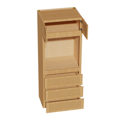 HT-OC3384: Timber Wood Shaker 33"W x 84"H x 24"D 2 Doors & 3 Drawers Tall Oven Shelf Cabinets