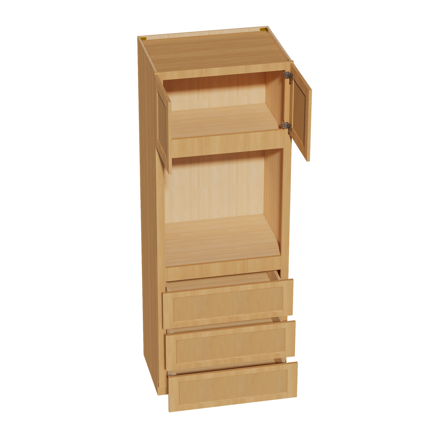 HT-OC3390: Timber Wood Shaker 33"W x 90"H x 24"D 2 Doors & 3 Drawers Tall Oven Shelf Cabinets