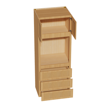 HT-OC3390: Timber Wood Shaker 33"W x 90"H x 24"D 2 Doors & 3 Drawers Tall Oven Shelf Cabinets