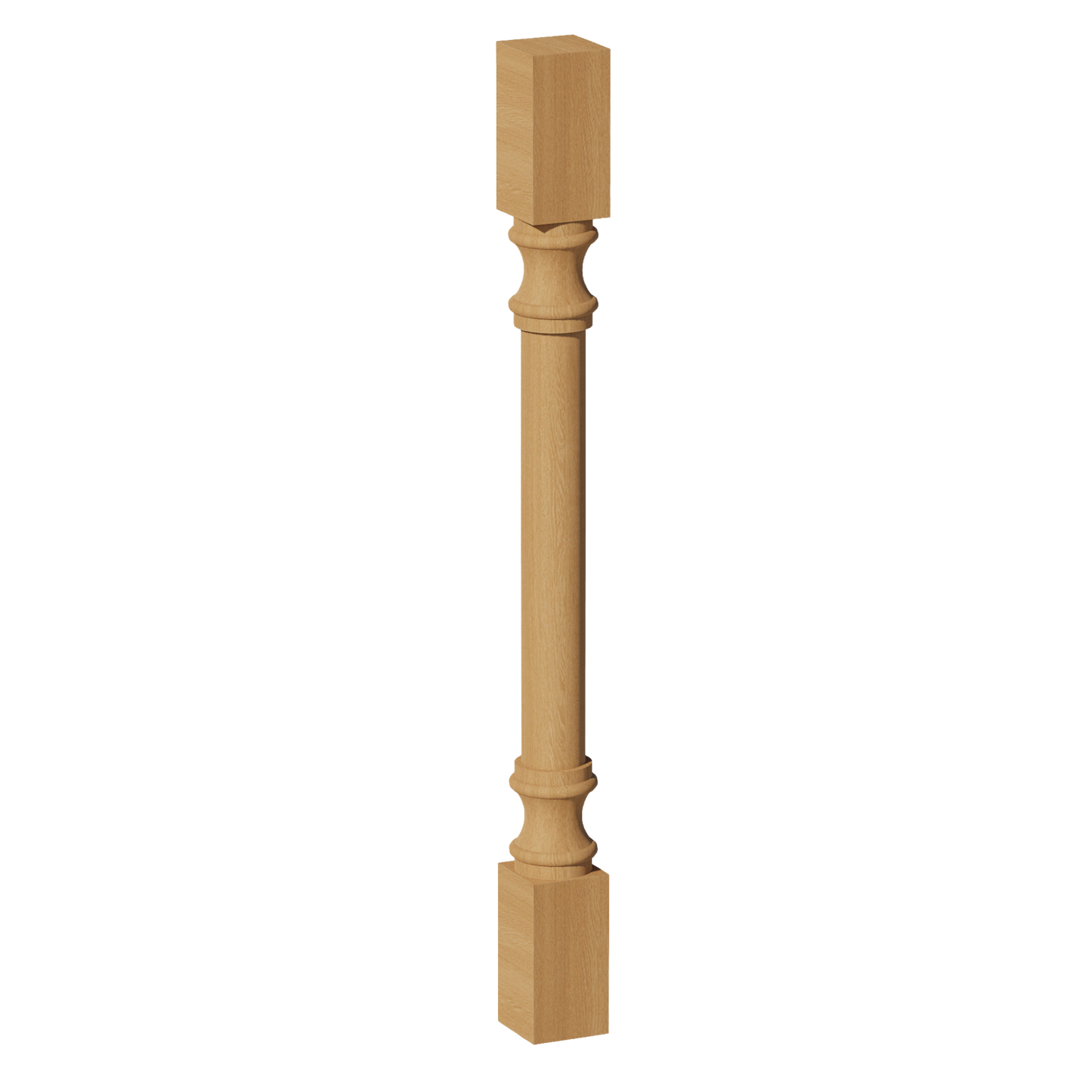 HT-RP336: Timber Wood Shaker 03"W x 36"H x 03"D Round Roman Pillar