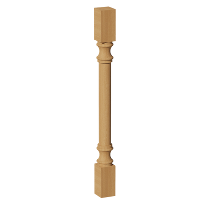 HT-RP336: Timber Wood Shaker 03"W x 36"H x 03"D Round Roman Pillar