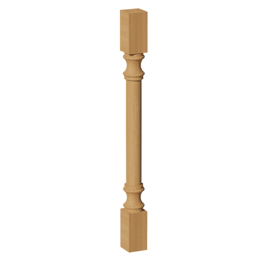 HT-RP336: Timber Wood Shaker 03"W x 36"H x 03"D Round Roman Pillar