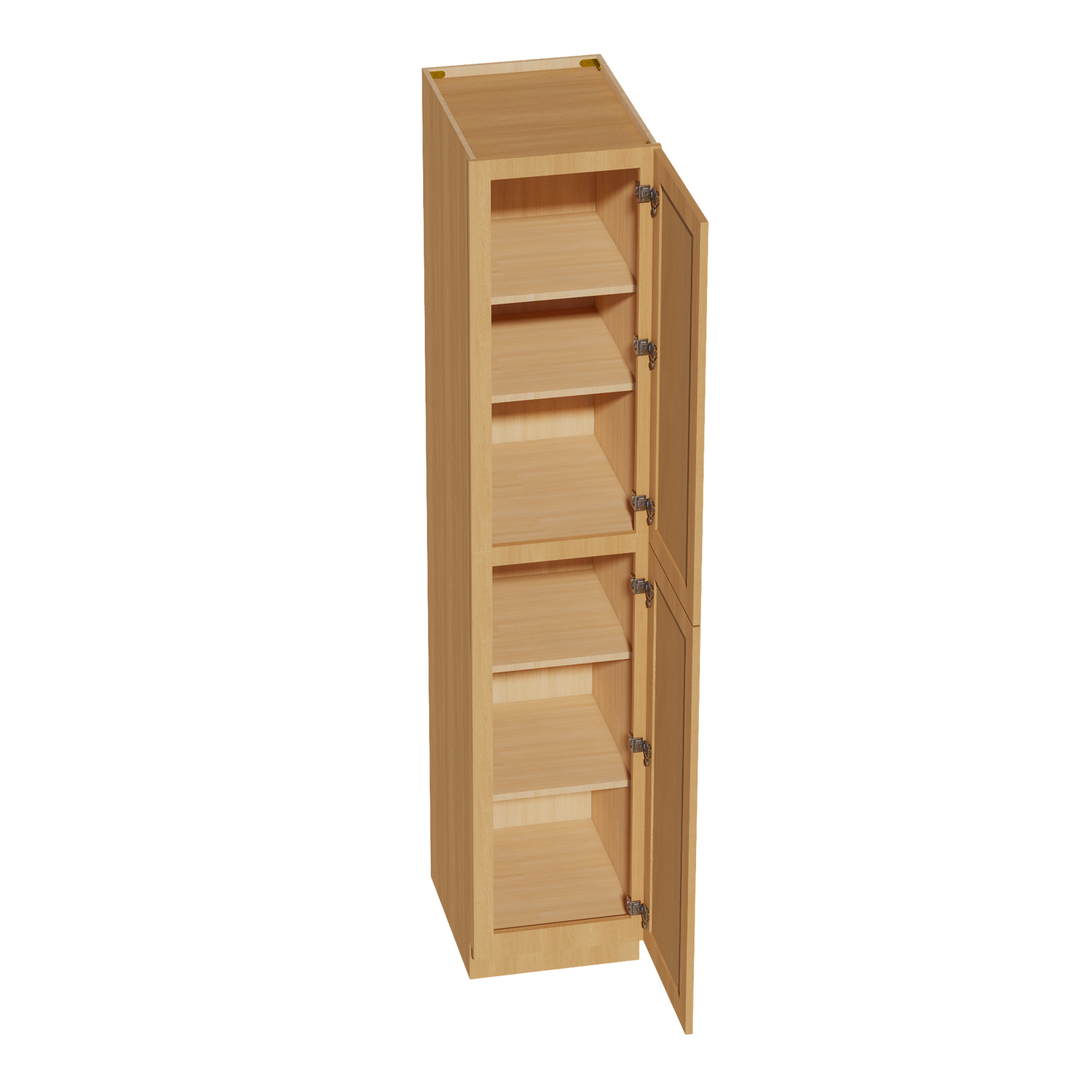 HT-TP1890: Timber Wood Shaker 18"W x 90"H x 24"D 2 Doors & 5 Shelves Tall Shelf Pantry Cabinets