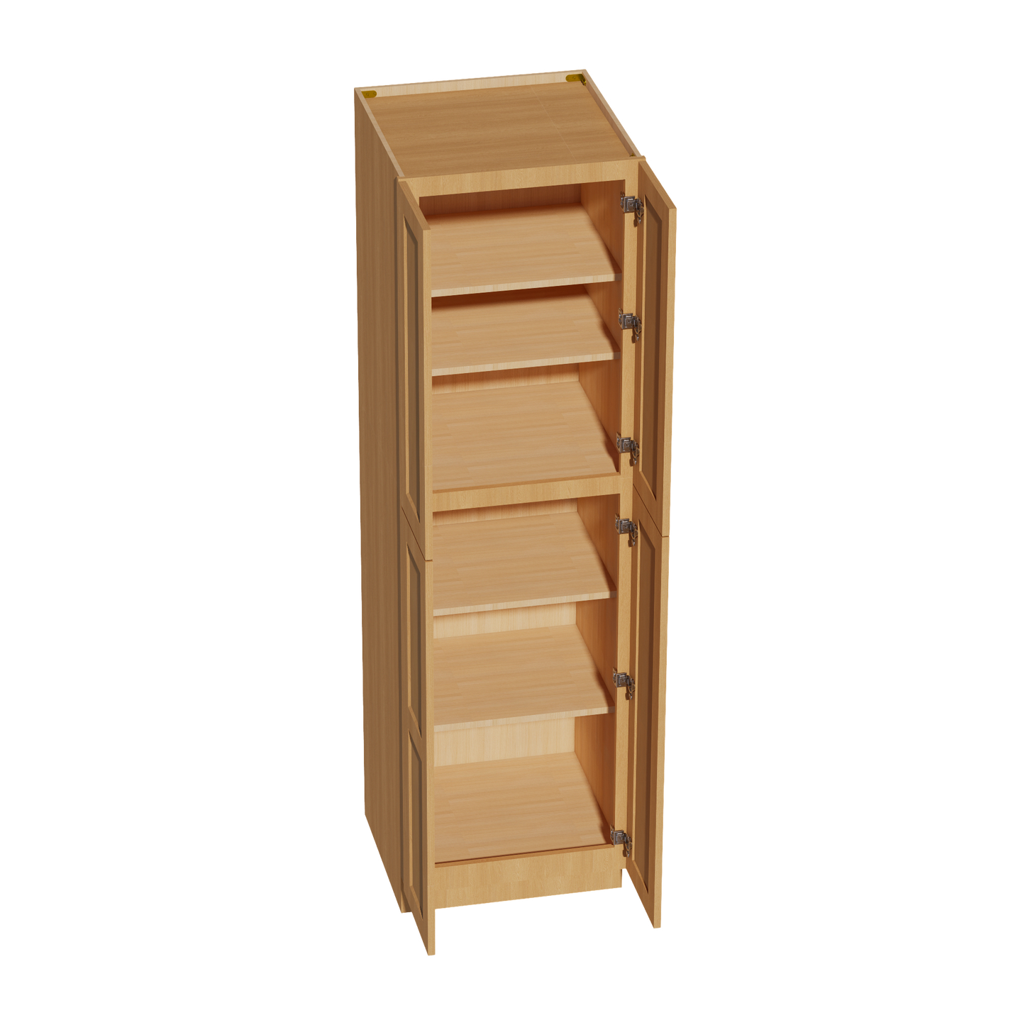 HT-TP2484: Timber Wood Shaker 24"W x 84"H x 24"D 5 Door & 5 Shelves Tall Shelf Pantry Cabinets