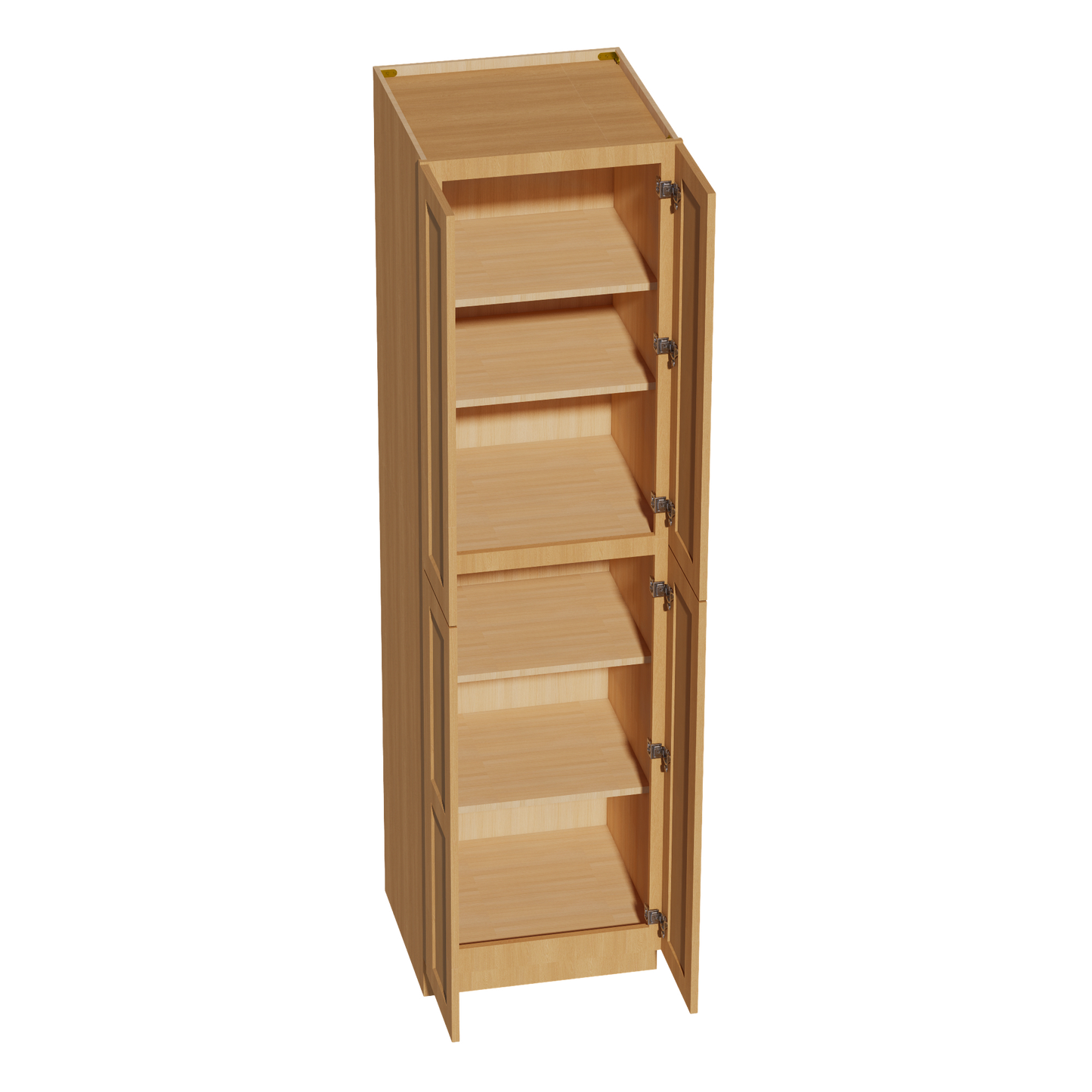 HT-TP2490: Timber Wood Shaker 24"W x 90"H x 24"D 4 Door & 5 Shelves Tall Shelf Pantry Cabinets