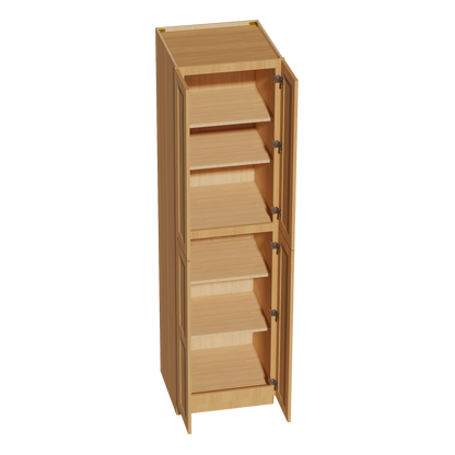 HT-TP2490: Timber Wood Shaker 24"W x 90"H x 24"D 4 Door & 5 Shelves Tall Shelf Pantry Cabinets