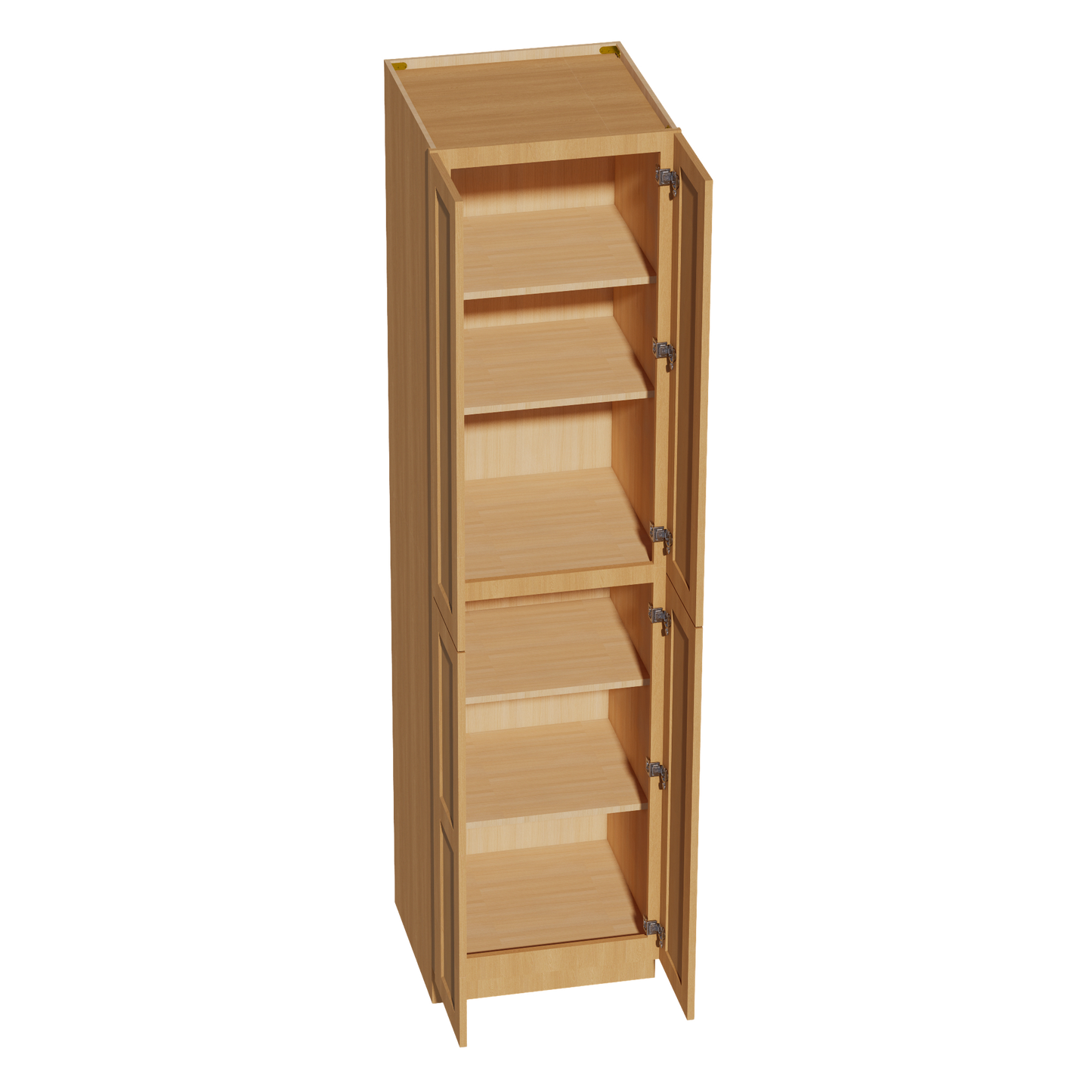 HT-TP2496: Timber Wood Shaker 24"W x 96"H x 24"D 4 Door & 6 Shelves Tall Shelf Pantry Cabinets