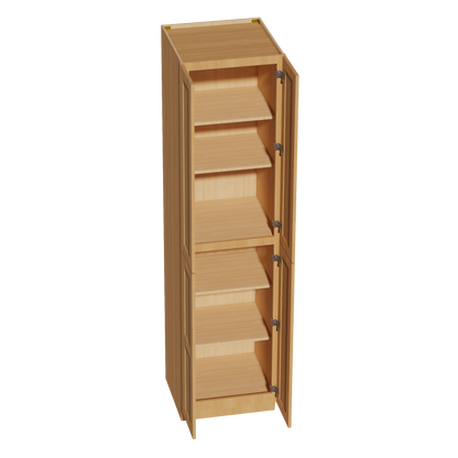 HT-TP2496: Timber Wood Shaker 24"W x 96"H x 24"D 4 Door & 6 Shelves Tall Shelf Pantry Cabinets