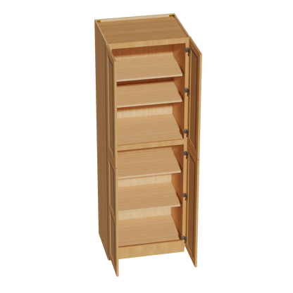 HT-TP3090: Timber Wood Shaker 30"W x 90"H x 24"D 4 Door & 5 Shelves Tall Shelf Pantry Cabinets