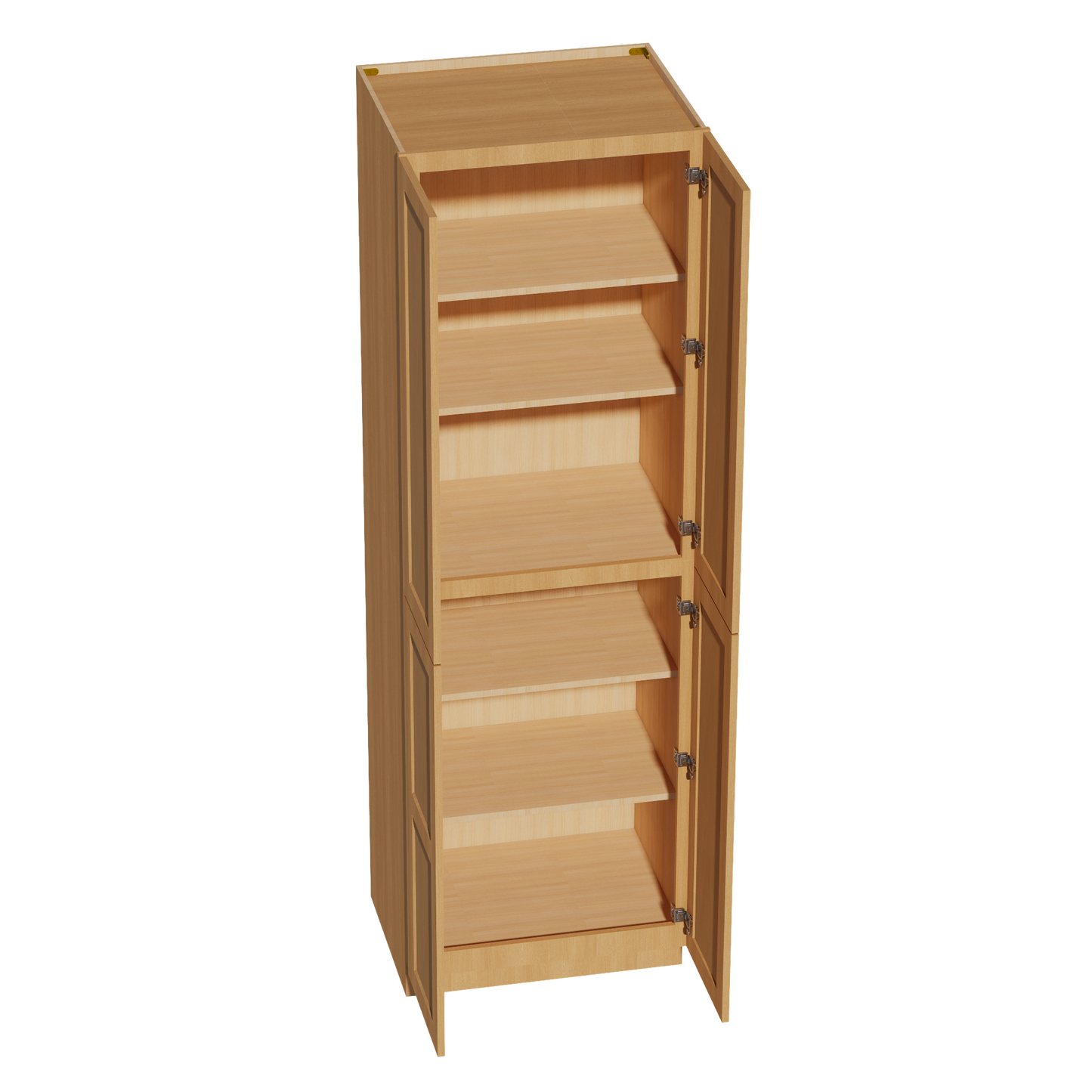 HT-TP3096: Timber Wood Shaker 30"W x 96"H x 24"D 2 Doors & 6 Shelves Tall Shelf Pantry Cabinets