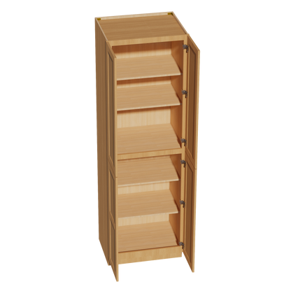 HT-TP3096: Timber Wood Shaker 30"W x 96"H x 24"D 2 Doors & 6 Shelves Tall Shelf Pantry Cabinets