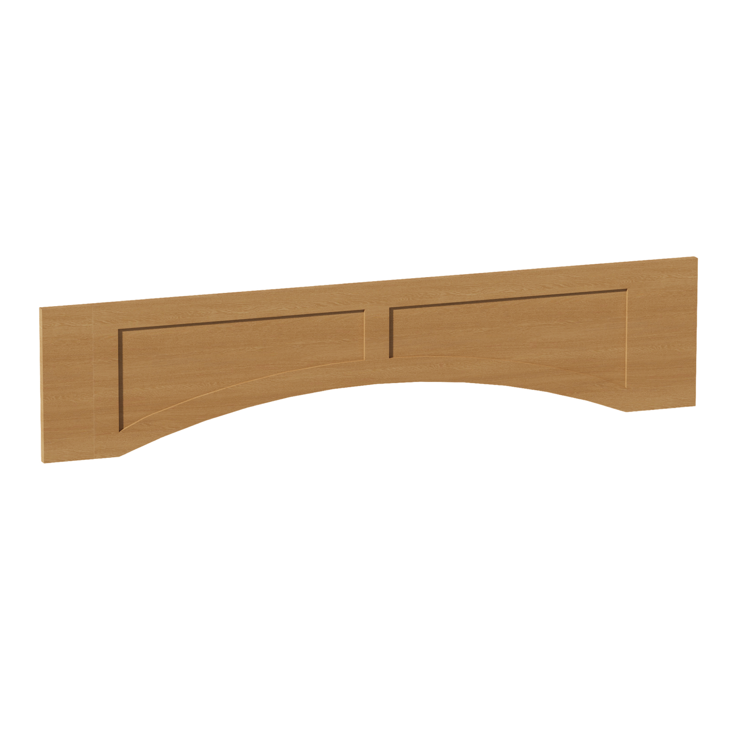 HT-VARP54: Timber Wood Shaker 54"W x 12"H x 3/4"D Arched Valance with Raised Panel