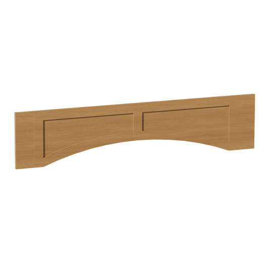 HT-VARP54: Timber Wood Shaker 54"W x 12"H x 3/4"D Arched Valance with Raised Panel