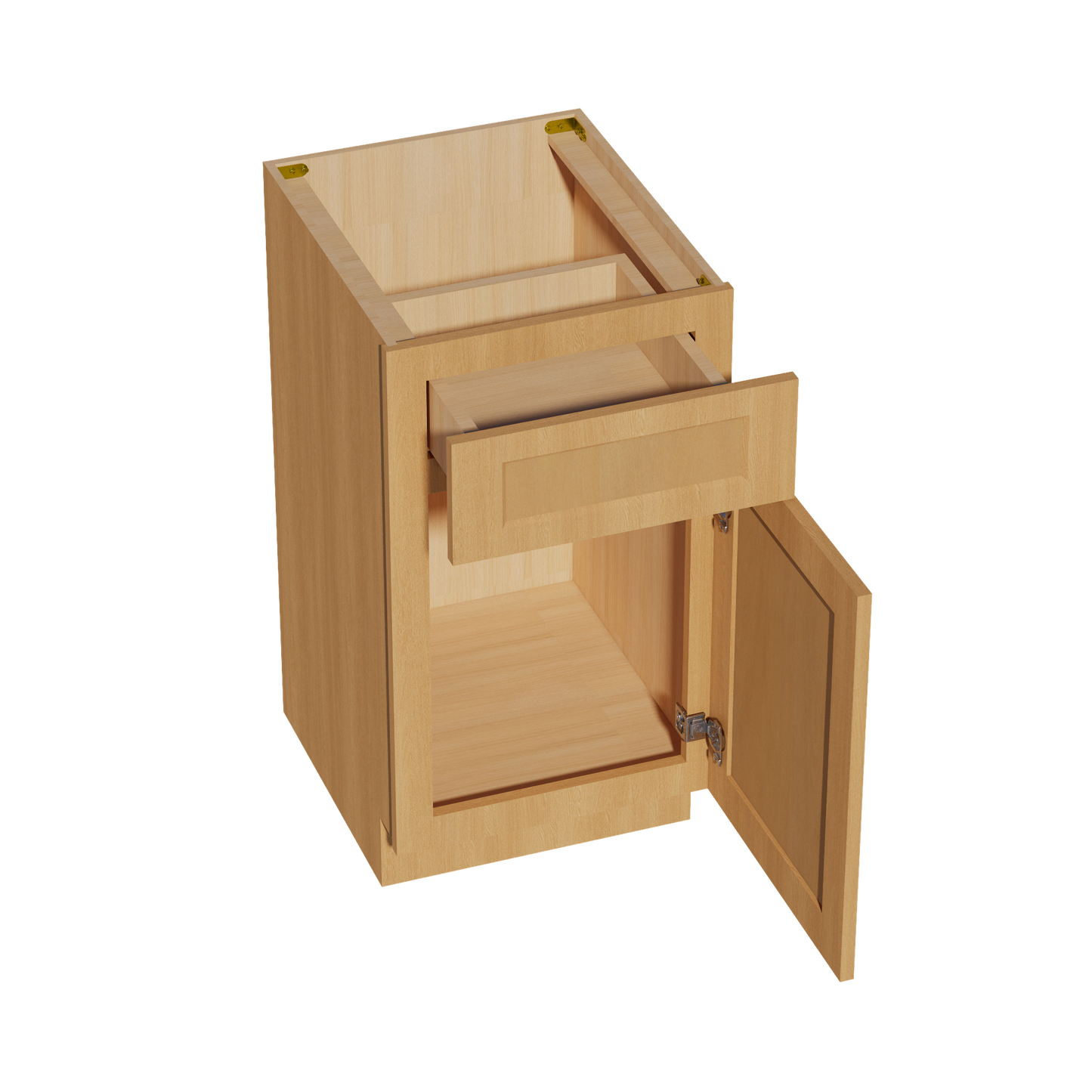 HT-VB1821: Timber Wood Shaker 18"W x 34-1/2"H x 21"D 1 Door & 1 Drawer Single Door Vanity Base Cabinets